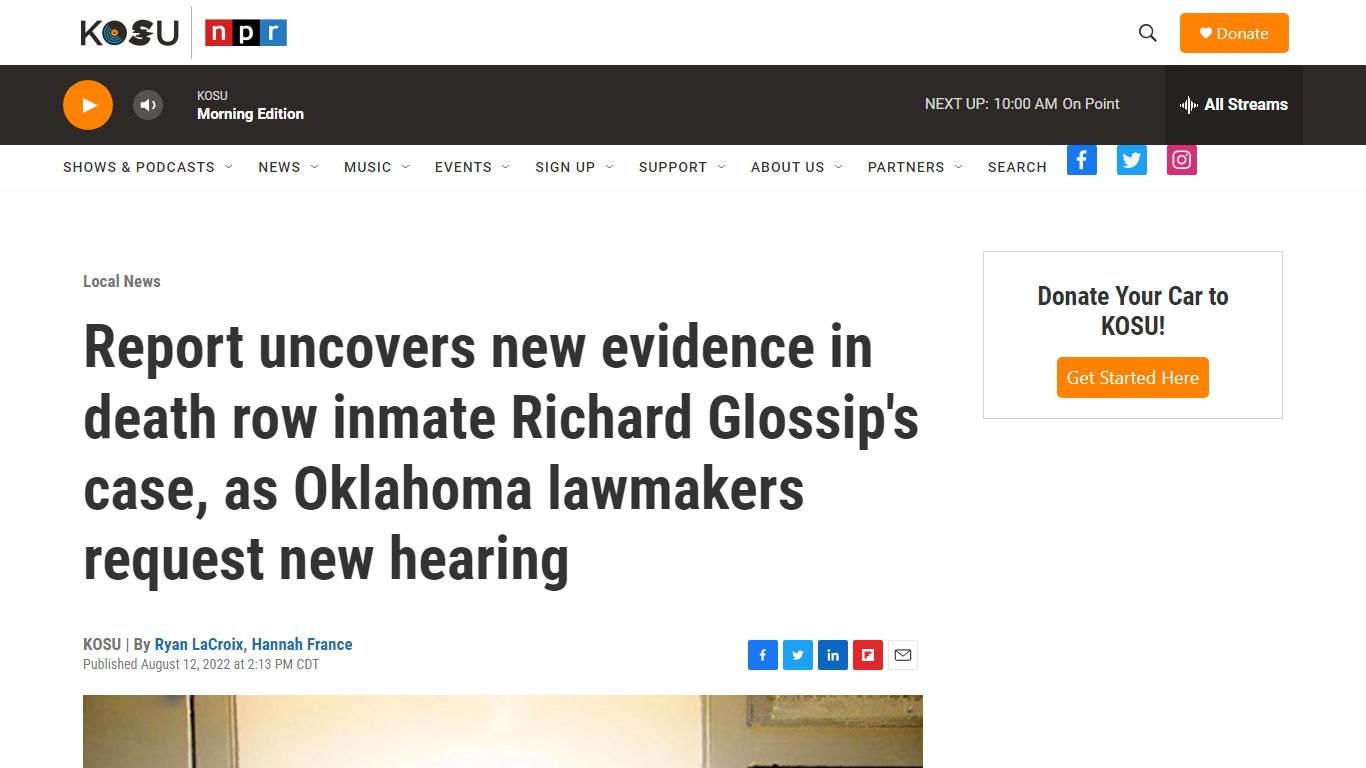 Report uncovers new evidence in death row inmate Richard Glossip's case ...